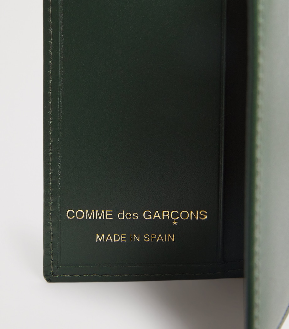 Comme Des Garçons Wallet Leather Bifold Card Holder Bottle Green Image 2