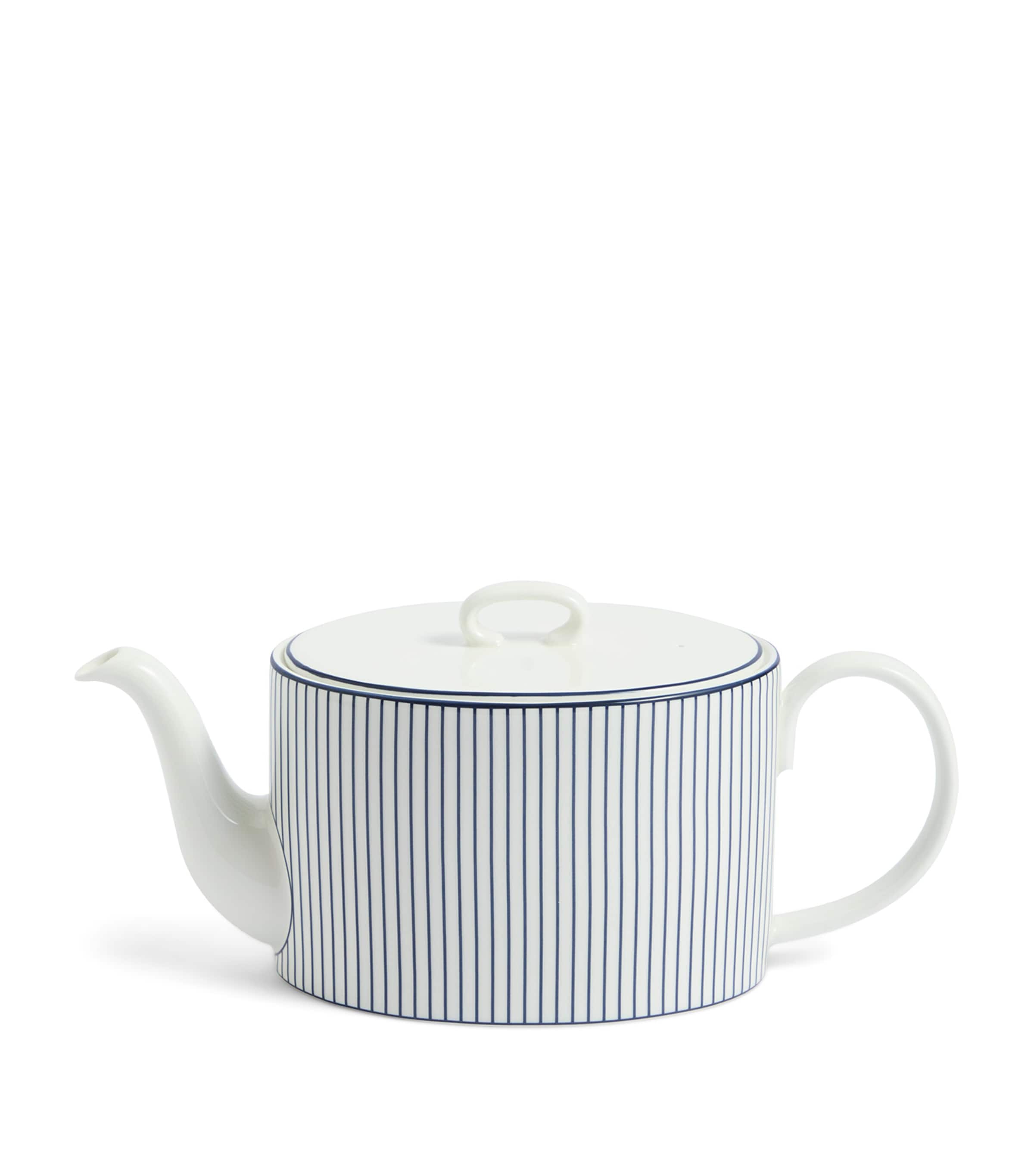 Wedgwood Gio Pinstripe Teapot In Blue