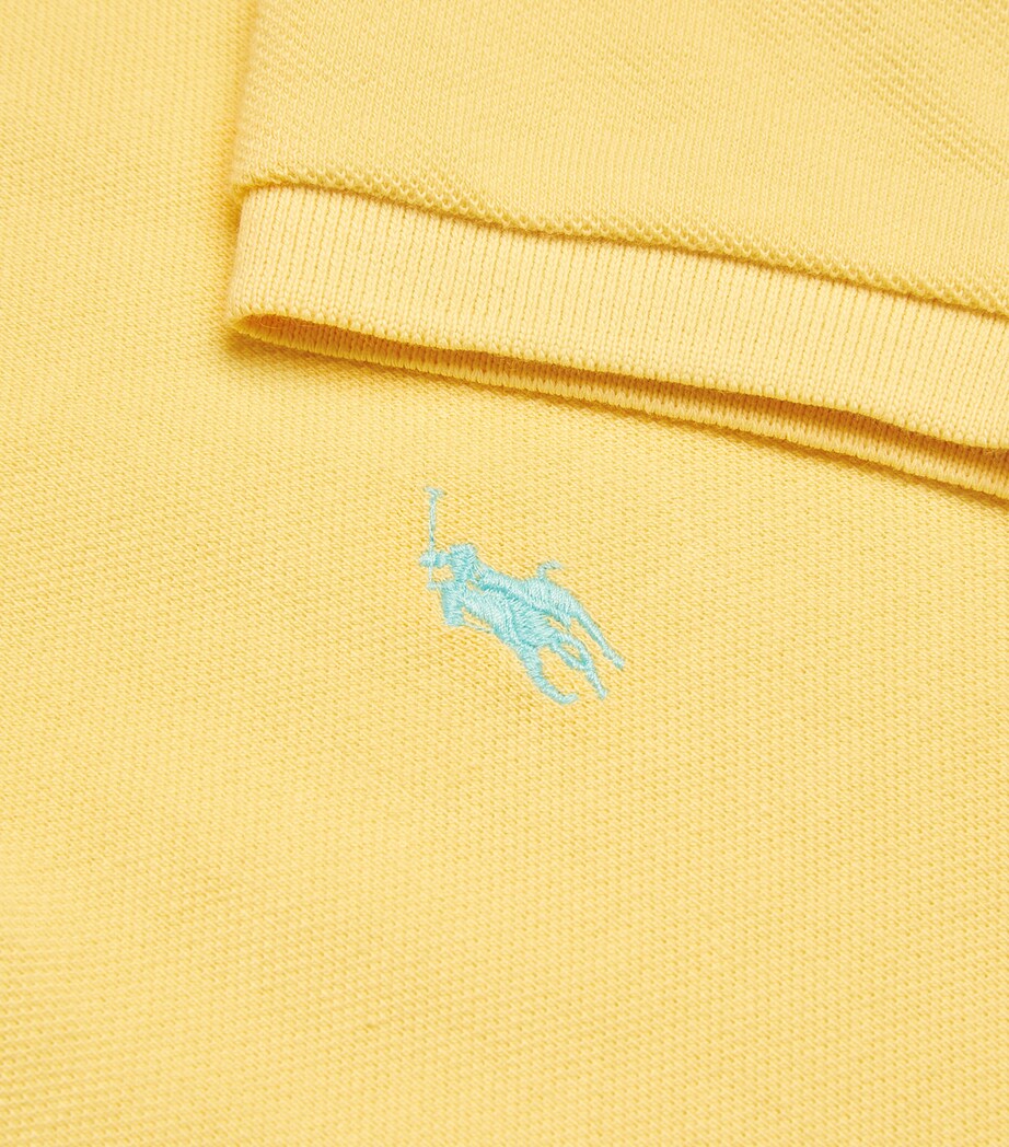 Cotton Mesh Slim-Fit Polo Shirt YELLOW Image 9