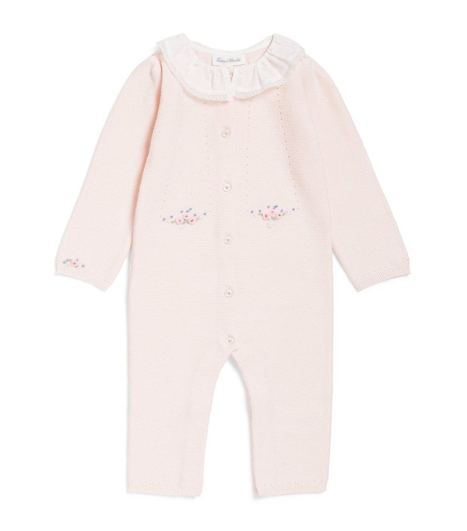 Cotton Knitted Playsuit (0-24 Months) 30ROSÉE Image 1