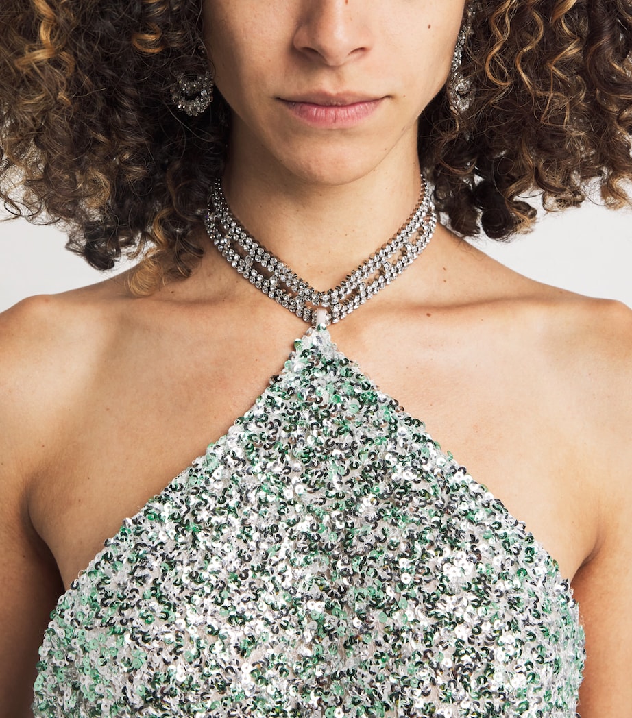 Sequin Poseidon Gown MINT SILVER Image 7
