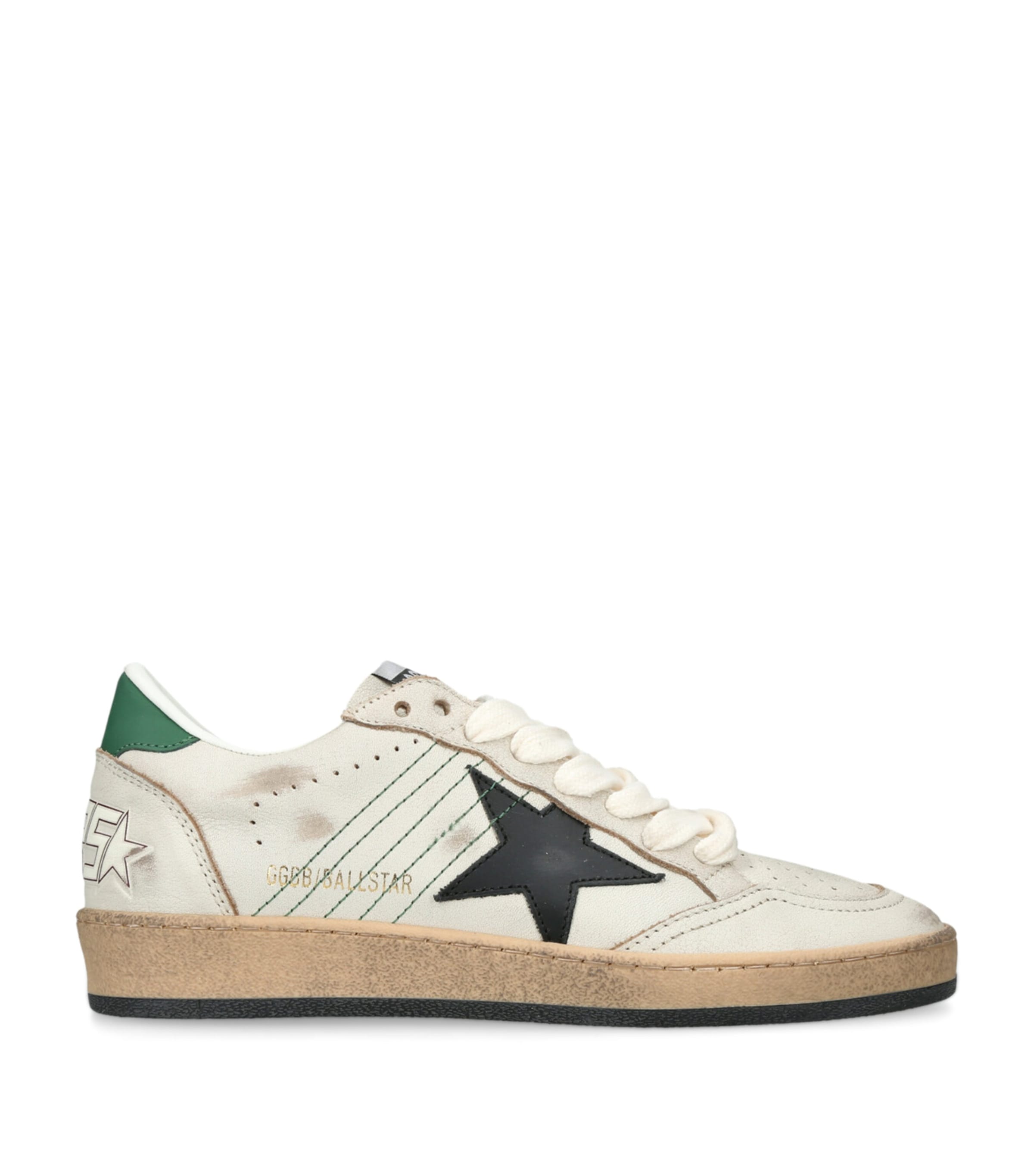 Golden Goose Leather Ballstar Sneakers In White