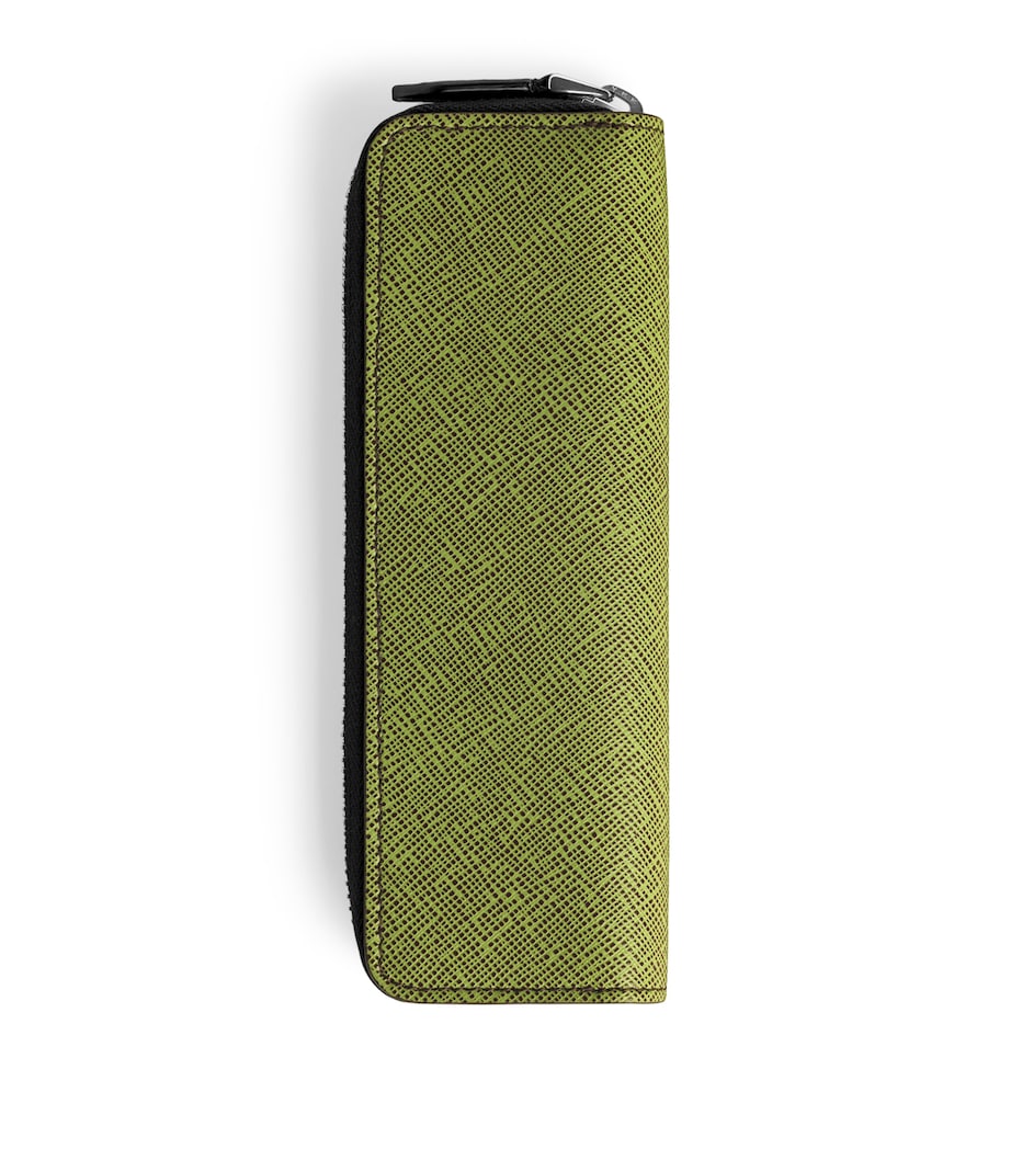 Leather Sartorial Single Pen Pouch MULTILIME Image 2