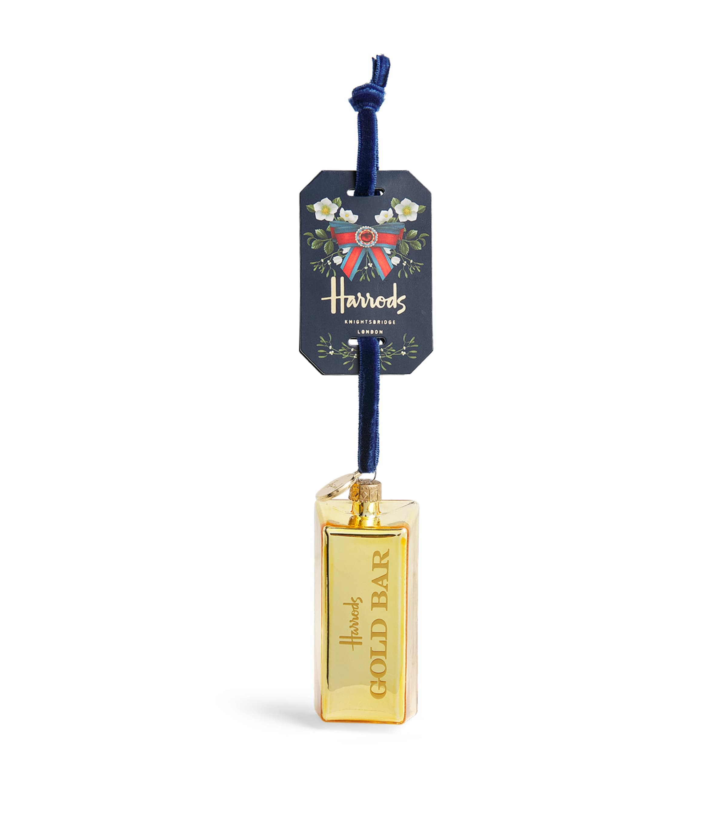 Harrods Gold Bar Ornament In Gold