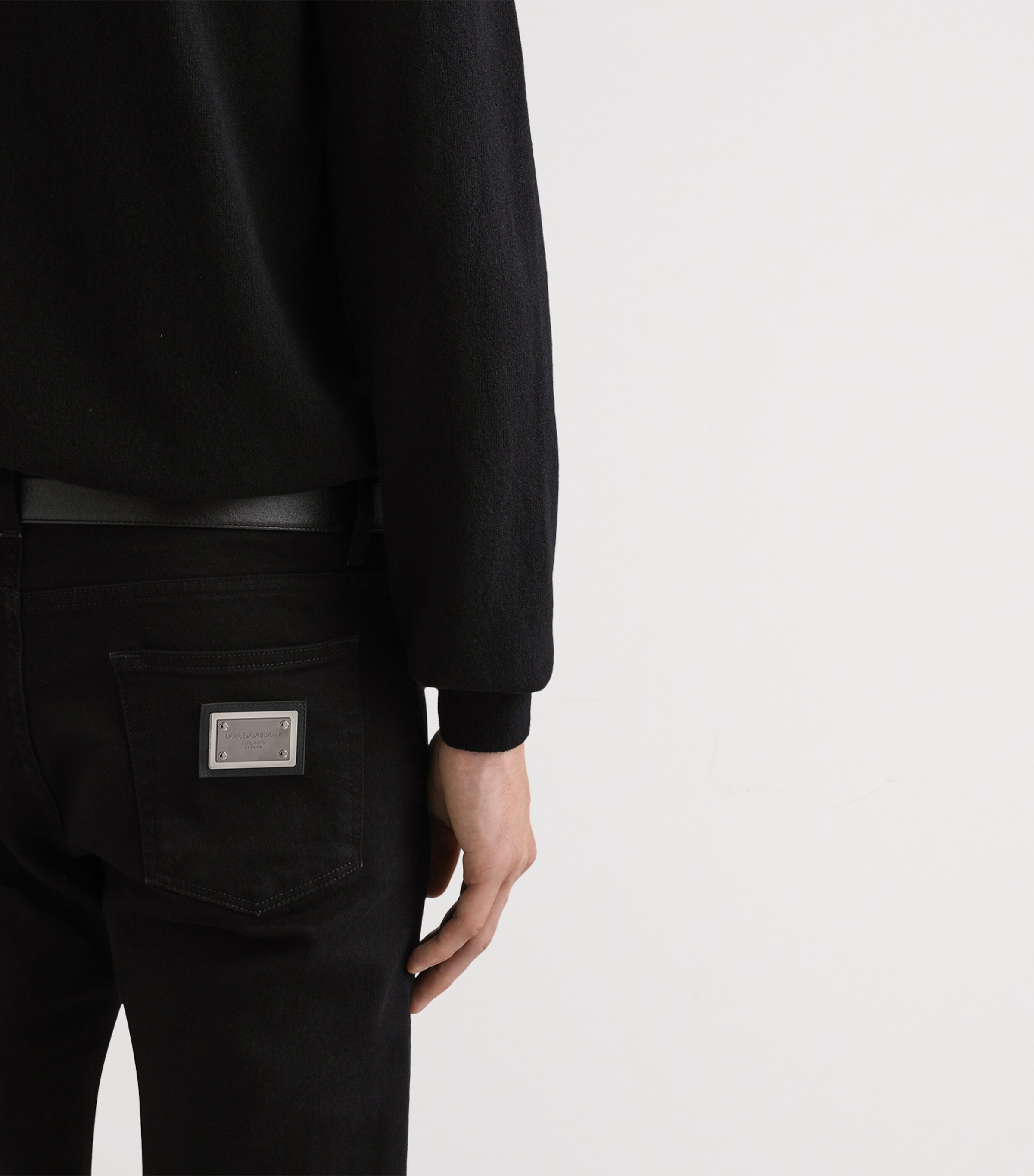 Virgin Wool Embroidered Sweater N0000 BLACK Image 4