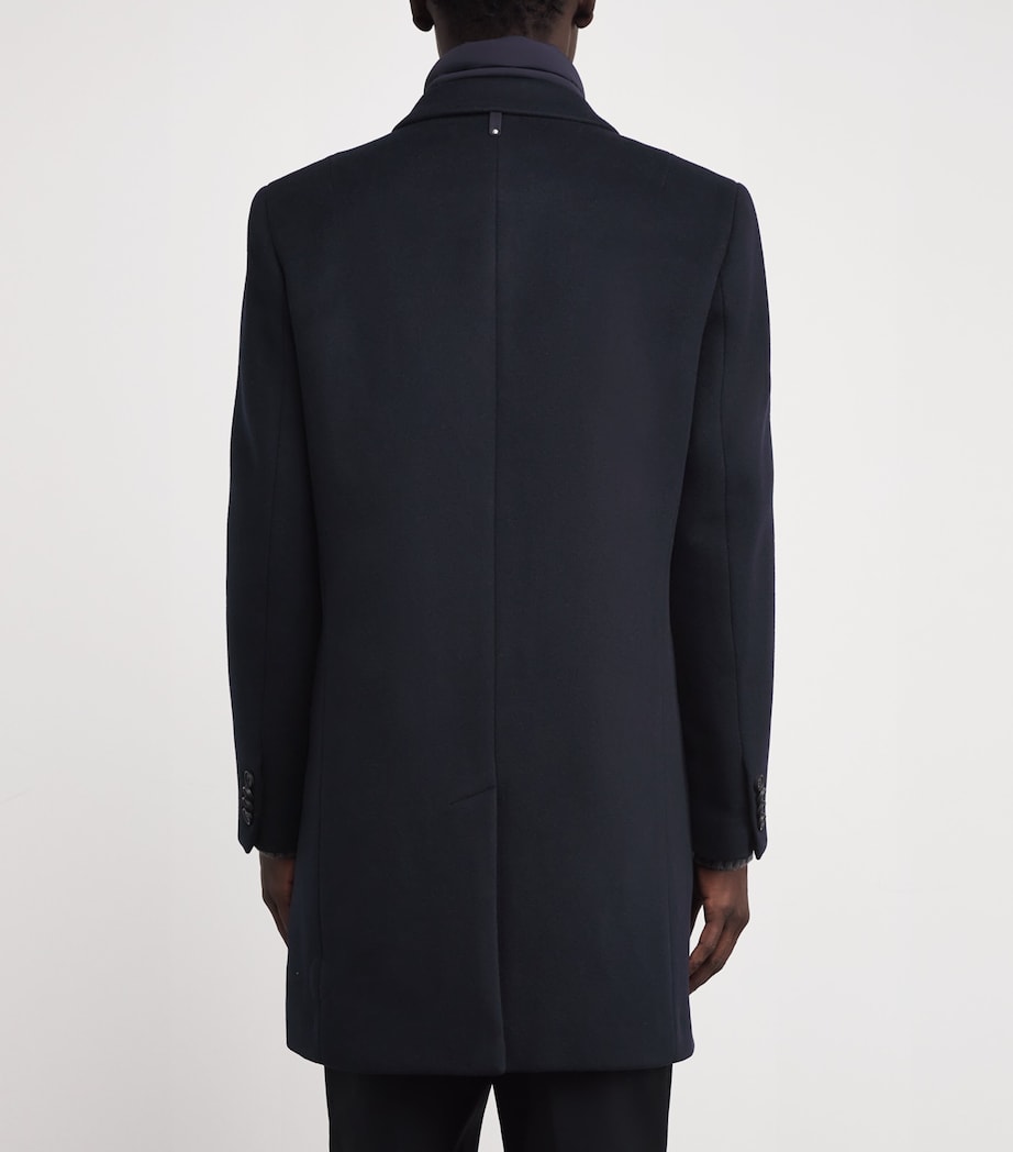 Wool Removable-Bib Coat NAVY A Image 4