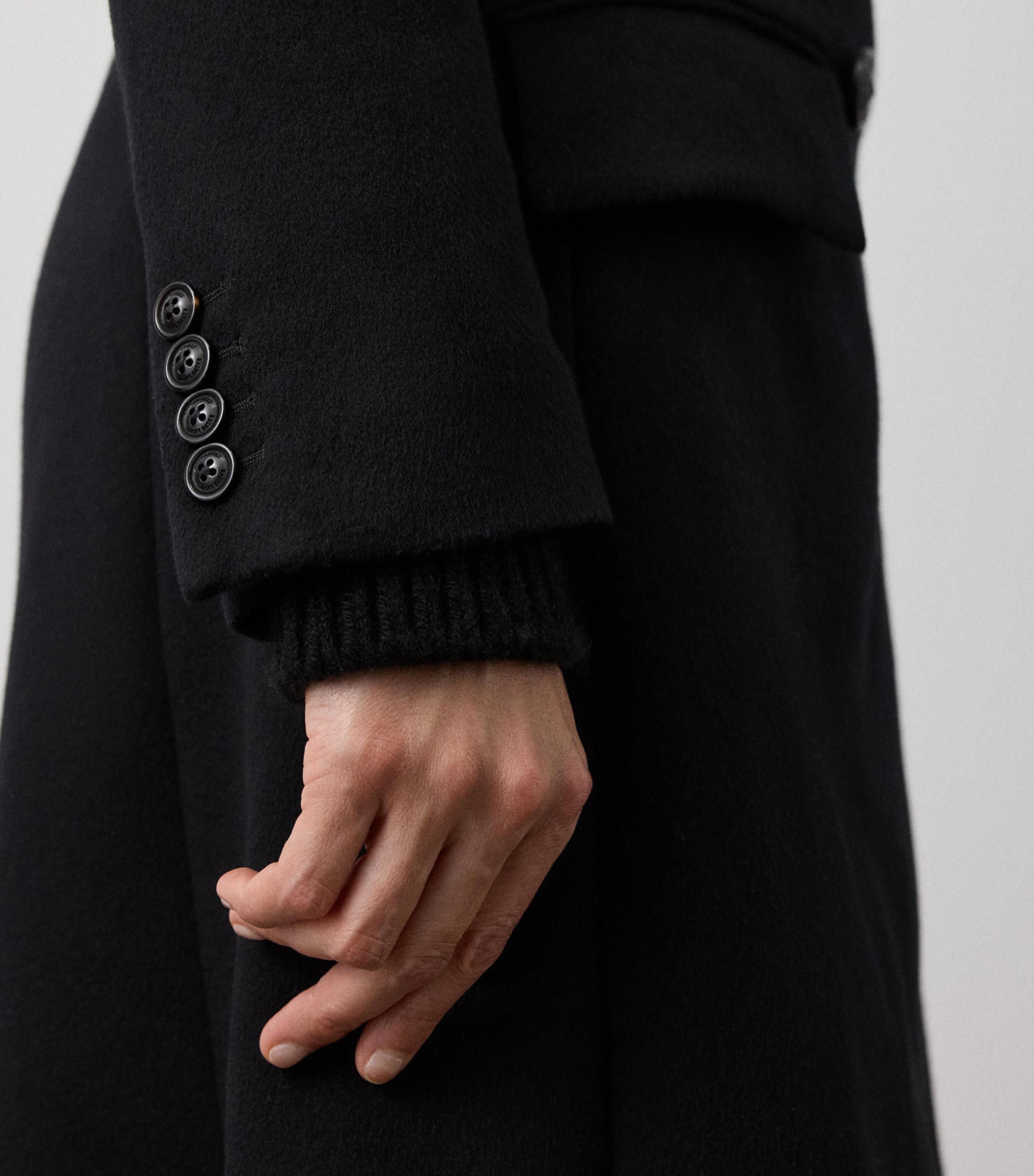 Wool-Cashmere Anthony Coat BLACK Image 5
