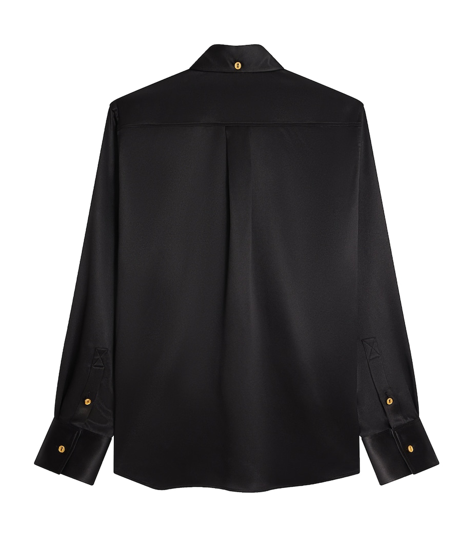Schiaparelli Womens Silk Measuring Tape Shirt Black Image 3