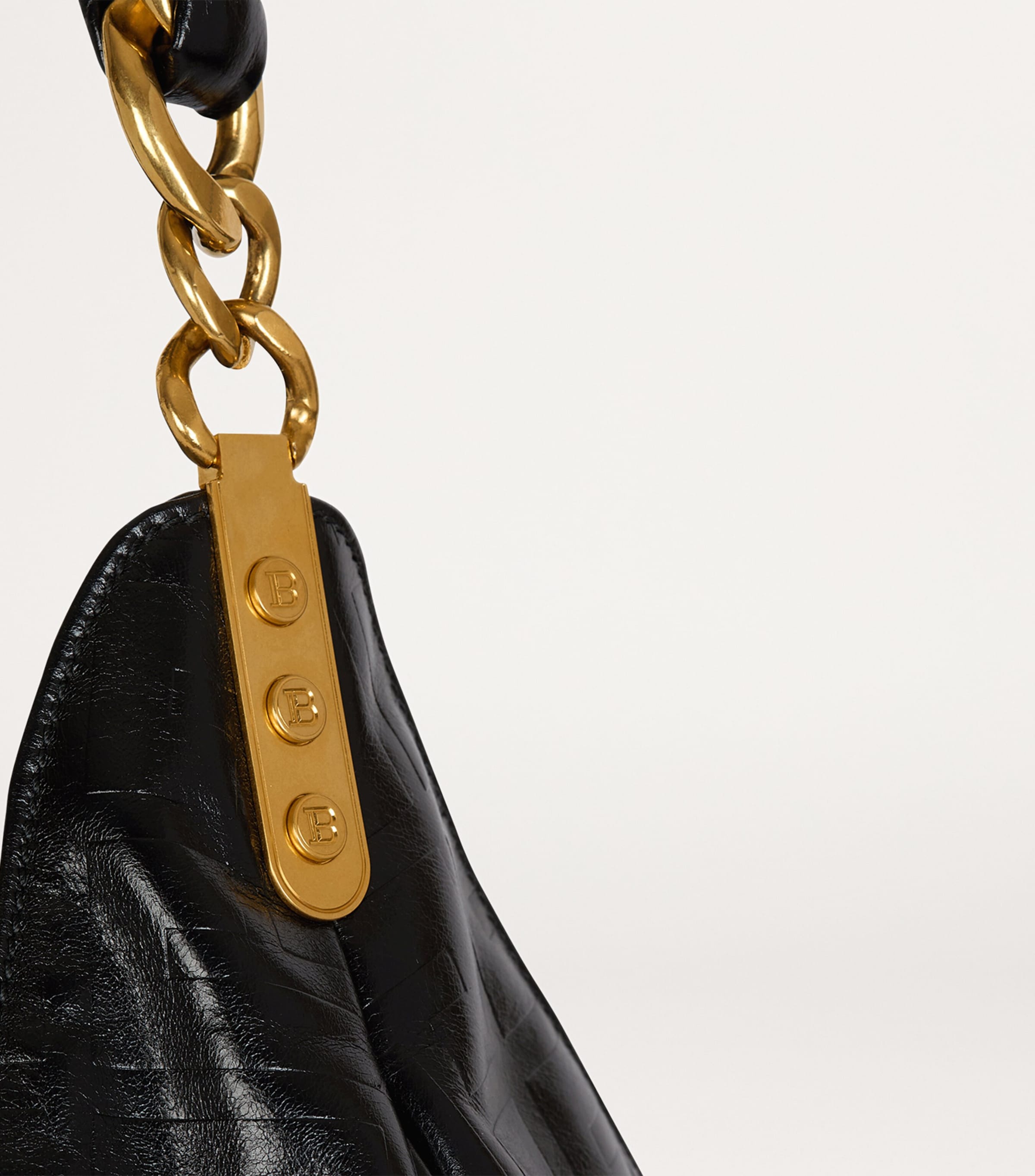 Balmain Large Leather 1945 Soft Shoulder Bag | Harrods UK