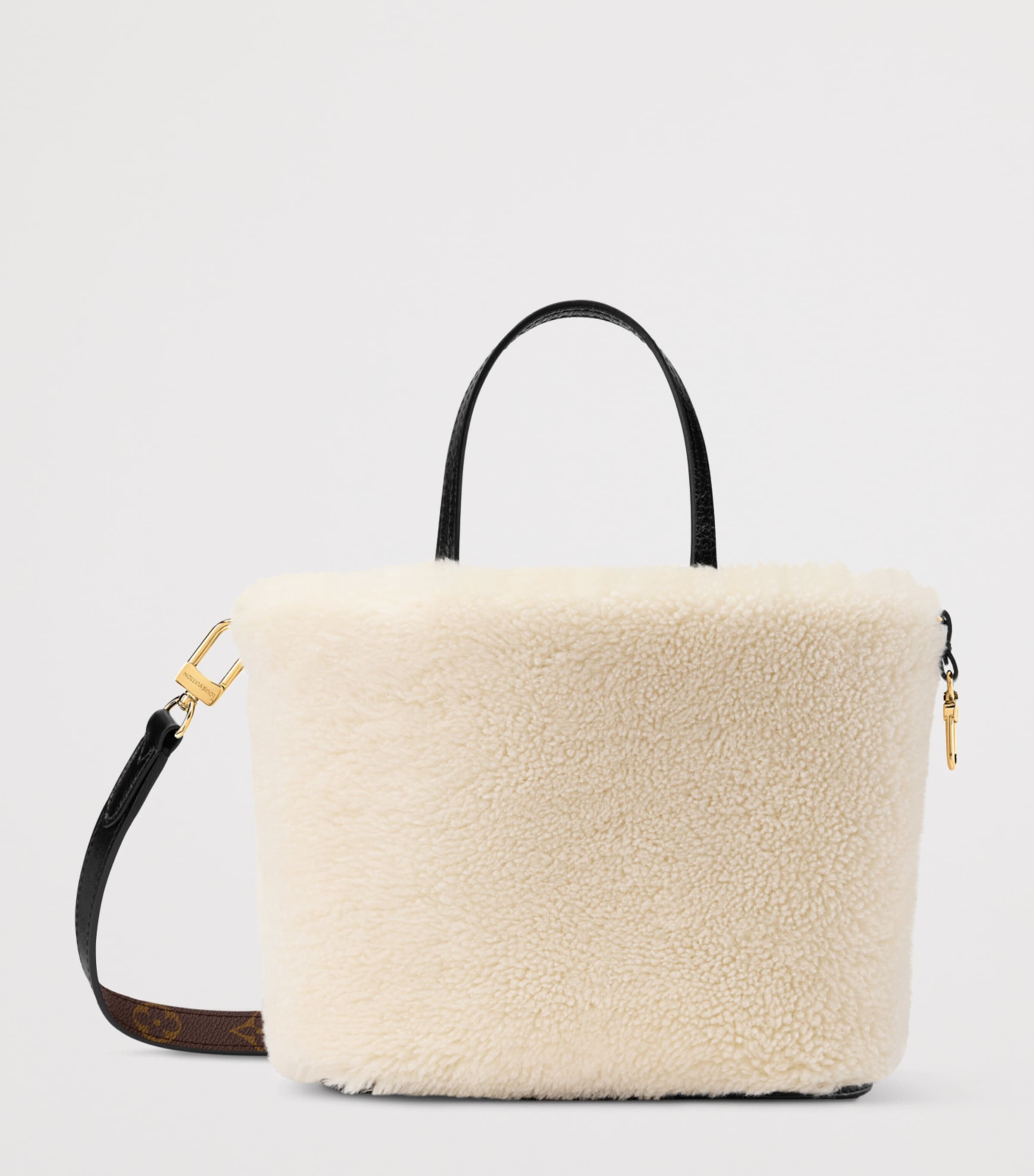 Shearling Neverfull Bandoulière Inside Out BB Bucket Bag MONOGRAM SHEARLING Image 4