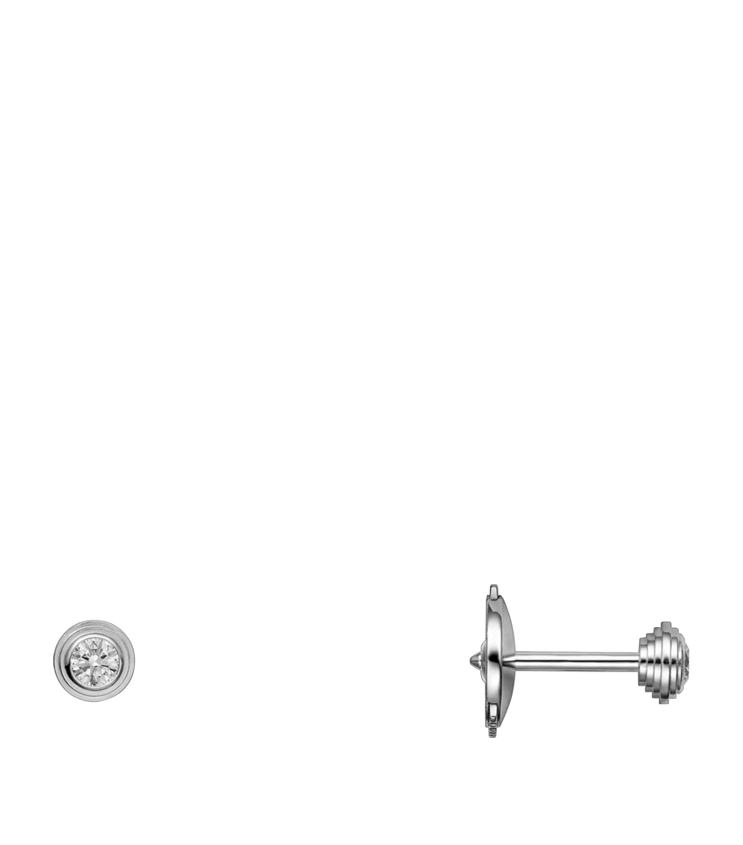 Extra-Small White Gold and Diamond Cartier d'Amour Earrings WHITE GOLD Image 2