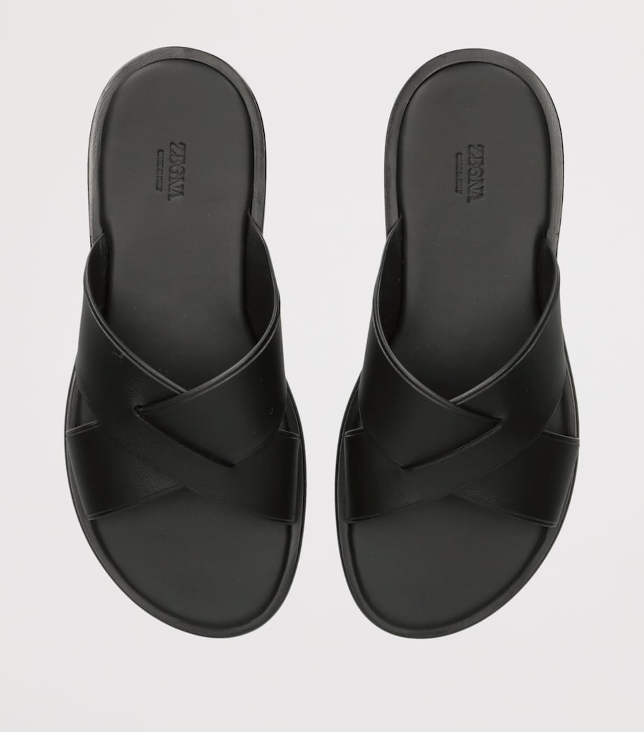 Leather Sandals BLACK Image 4