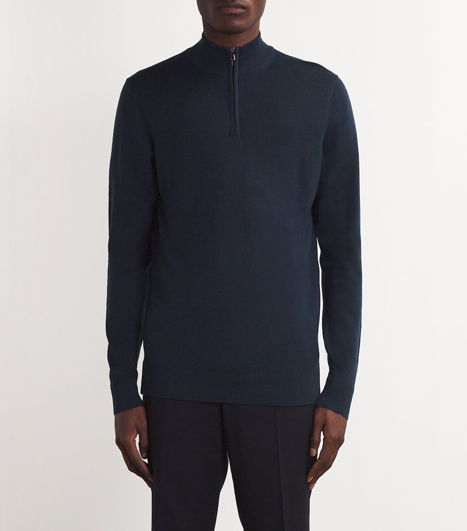 Merino Half-Zip Sweater LIGHT NAVY Image 3