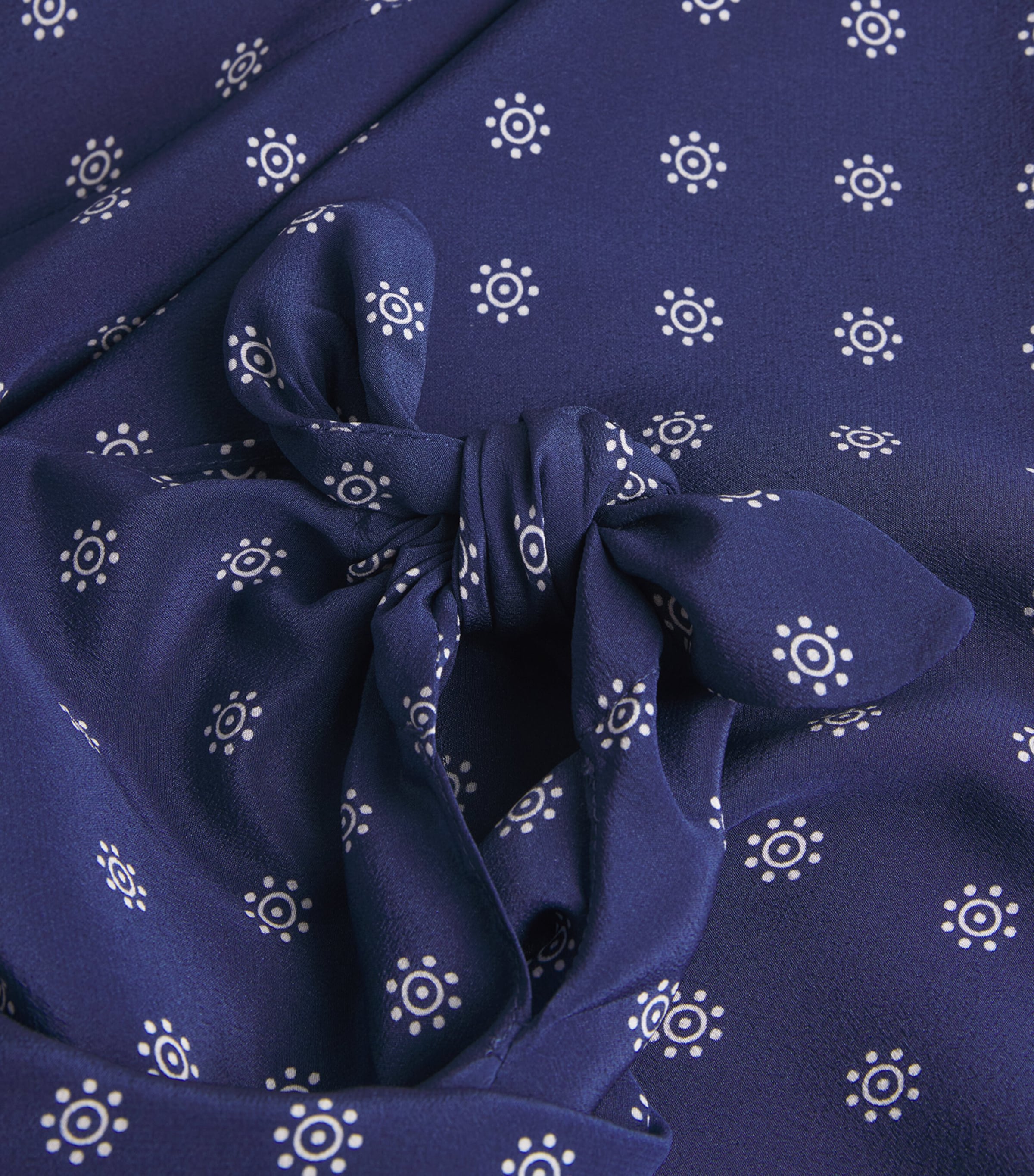 Silk Floral Print Blouse NAVY Image 5