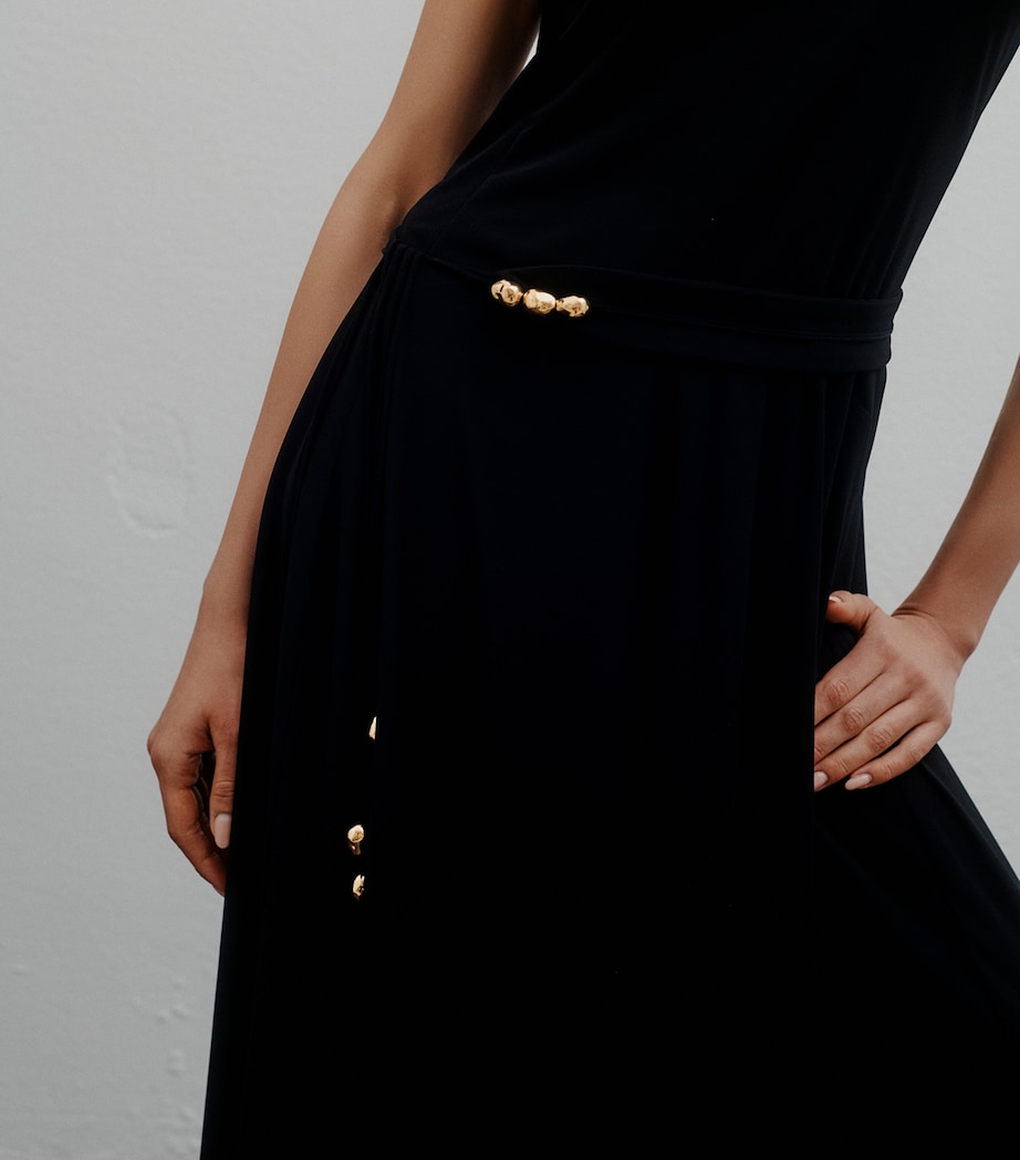 Marella Womens Jersey Embellished Maxi Dress Black Image 5