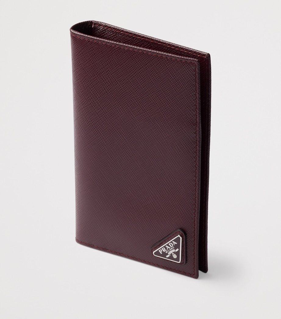 Saffiano Leather Logo Passport Holder F0007 Image 4