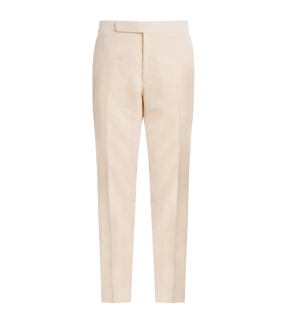 Ralph Lauren Purple Label Mens Corduroy Gregory Tailored Trousers New Classic Cream Image 1