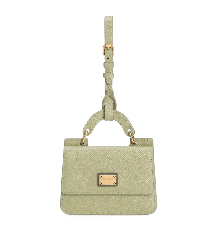 Dolce&Gabbana Calfskin Dauphine Card Holder Sage Green Image 1