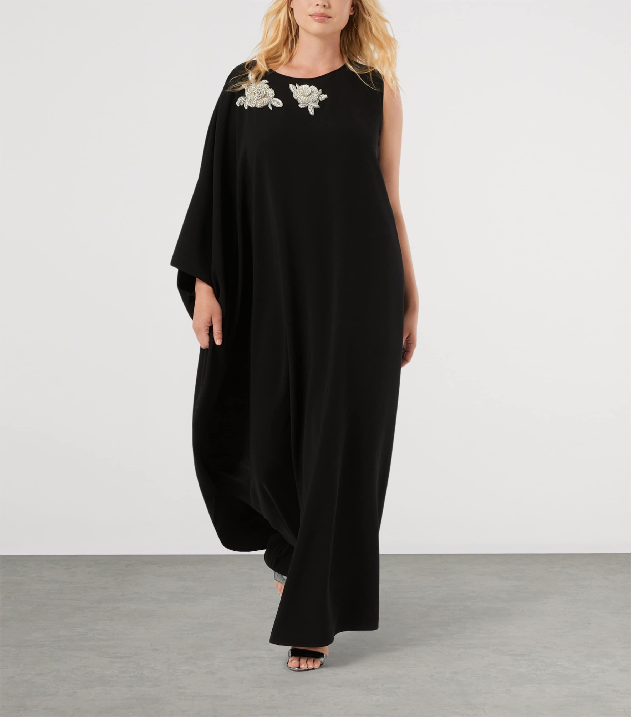 Marina Rinaldi Womens Embellished Maxi Dress Black Image 4