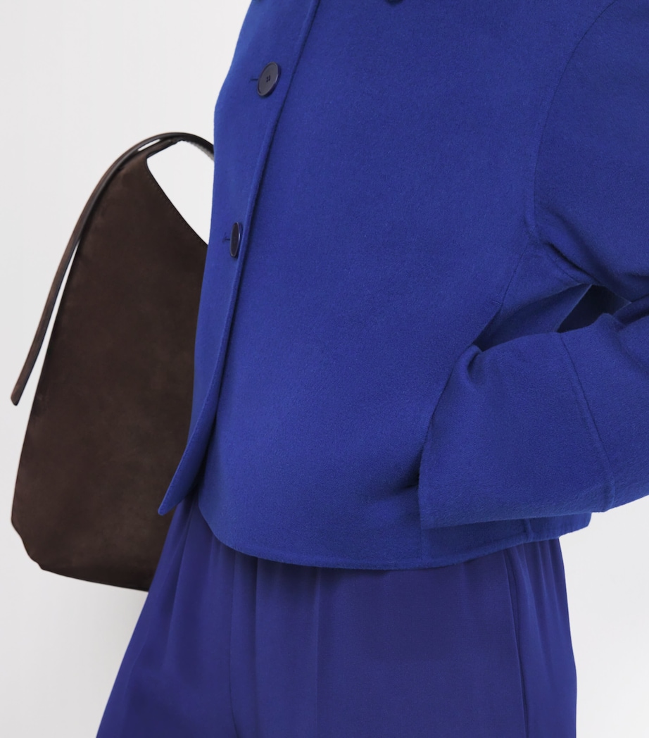 Wool-Silk Gerrard Coat COBALT Image 6