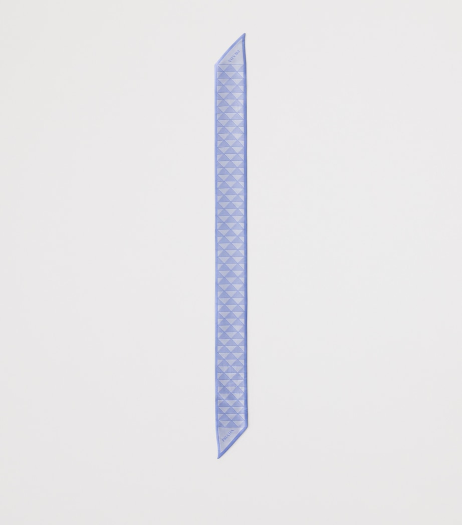 Prada Silk Triangle Skinny Scarf Image 3