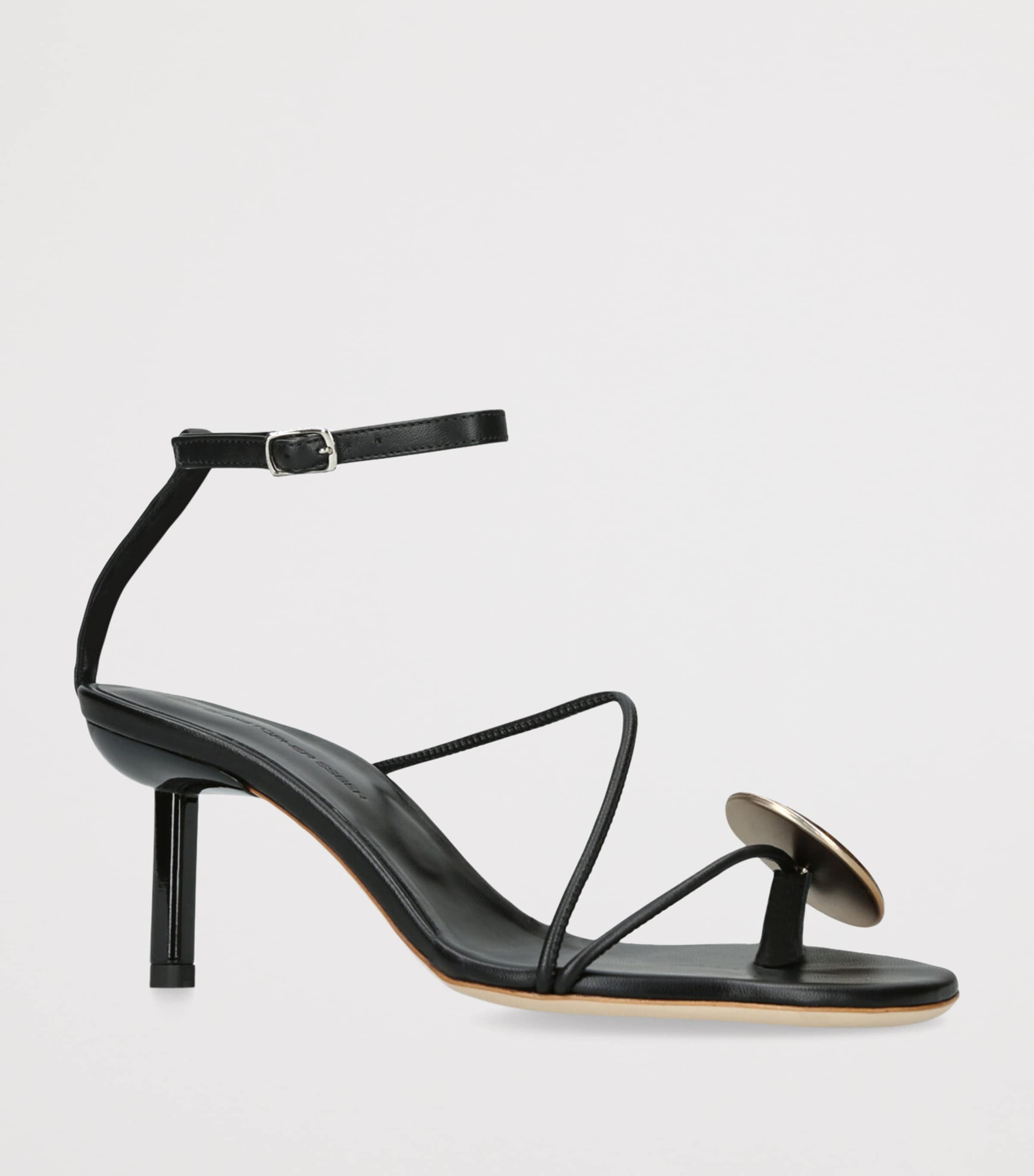 Christopher Esber Leather Doma Stoned Heeled Sandals 70 Black/comb Image 3