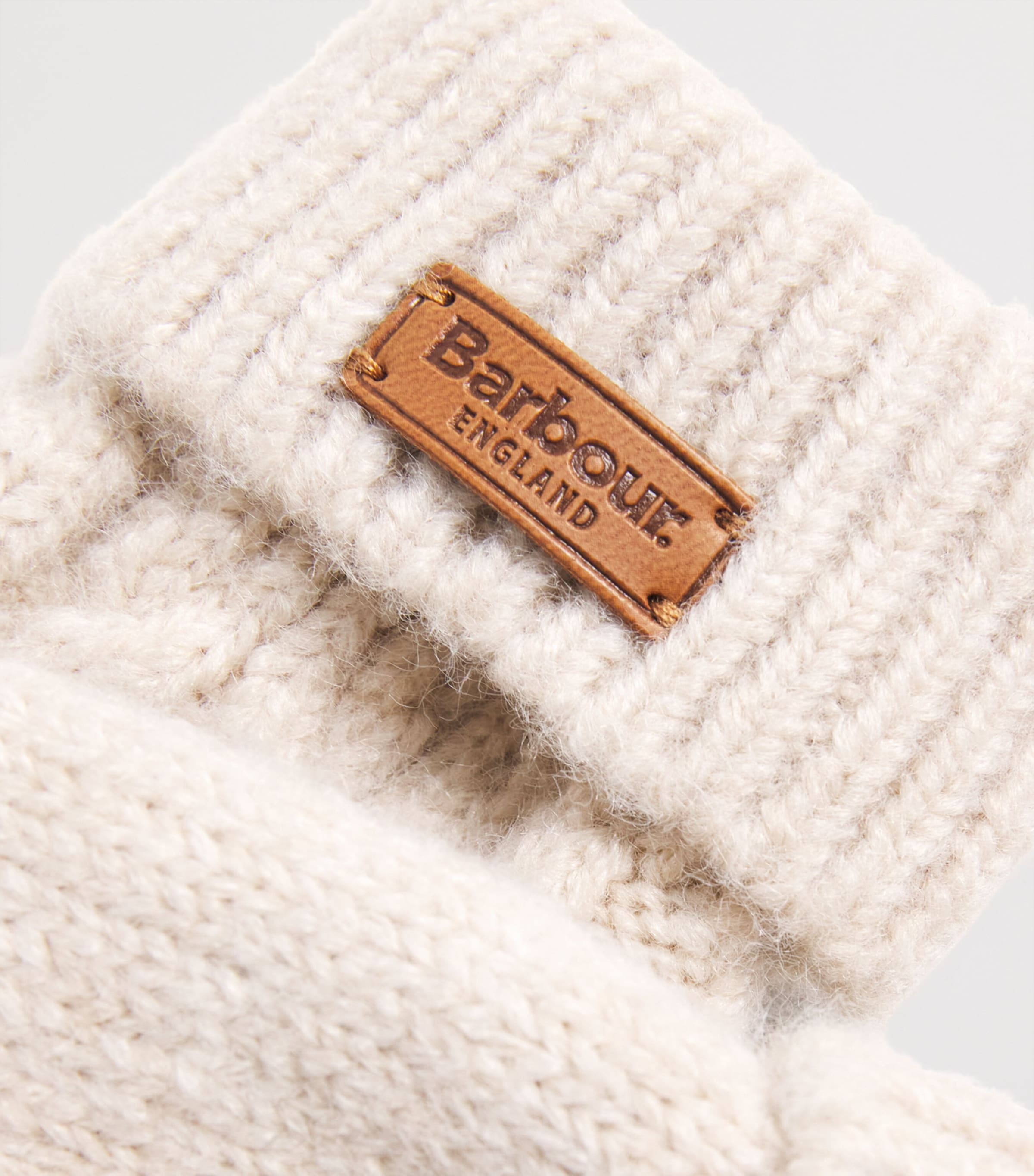 Barbour Elsdon Mittens Eggshell Image 2