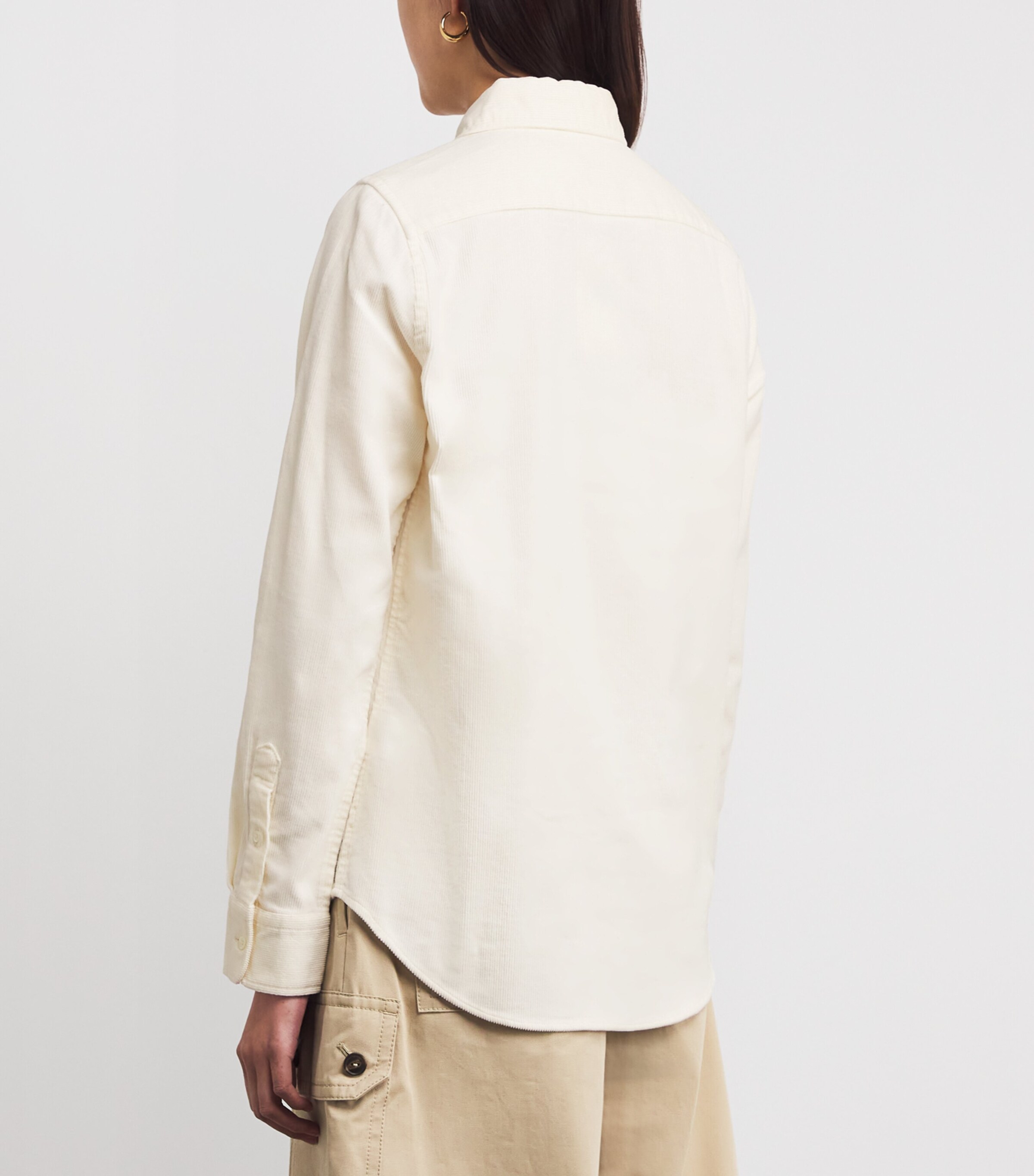 Stretch-Cotton Corduroy Slim Shirt ANTIQUE CREAM Image 4