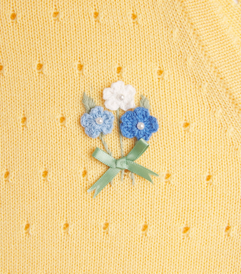 Merino Wool Embroidered Merinda Cardigan FLORET EMB YELLOW Image 5