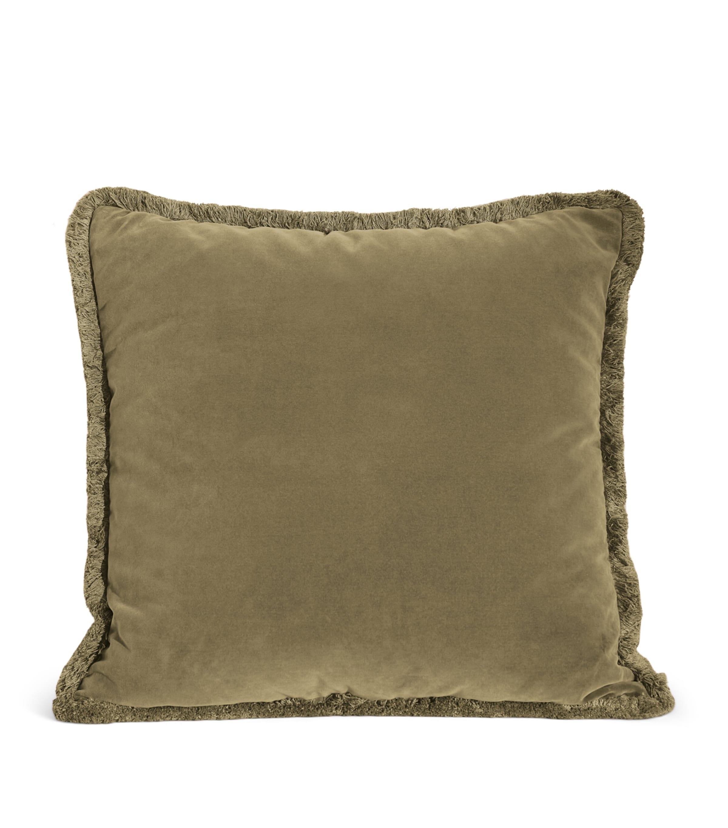 Soho Home Velvet Margeaux Cushion In Green