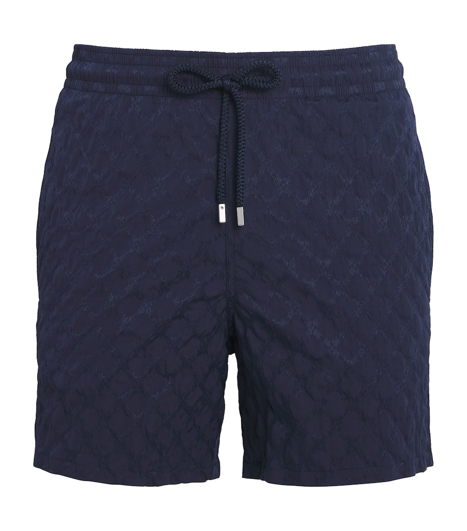 Turtle Monogram Moopea Swim Shorts 390-NAVY Image 1