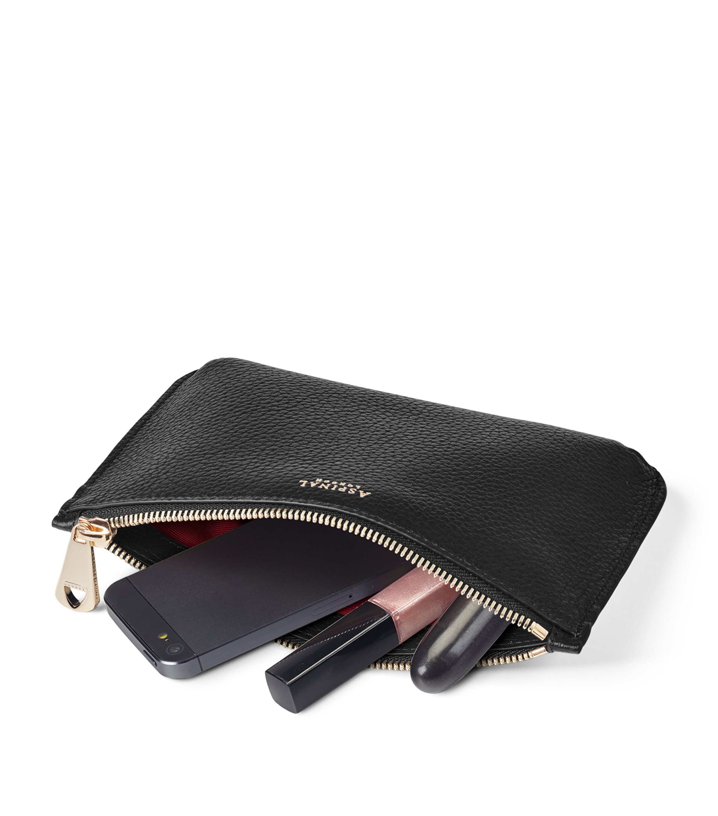 Medium Leather Ella Pouch BLACK Image 2