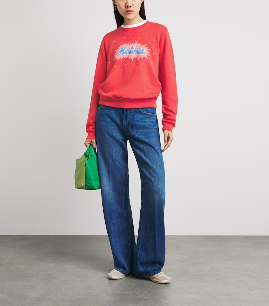 MOTHER Womens The Dorito Camper Sweatshirt Lil Firework Image 2