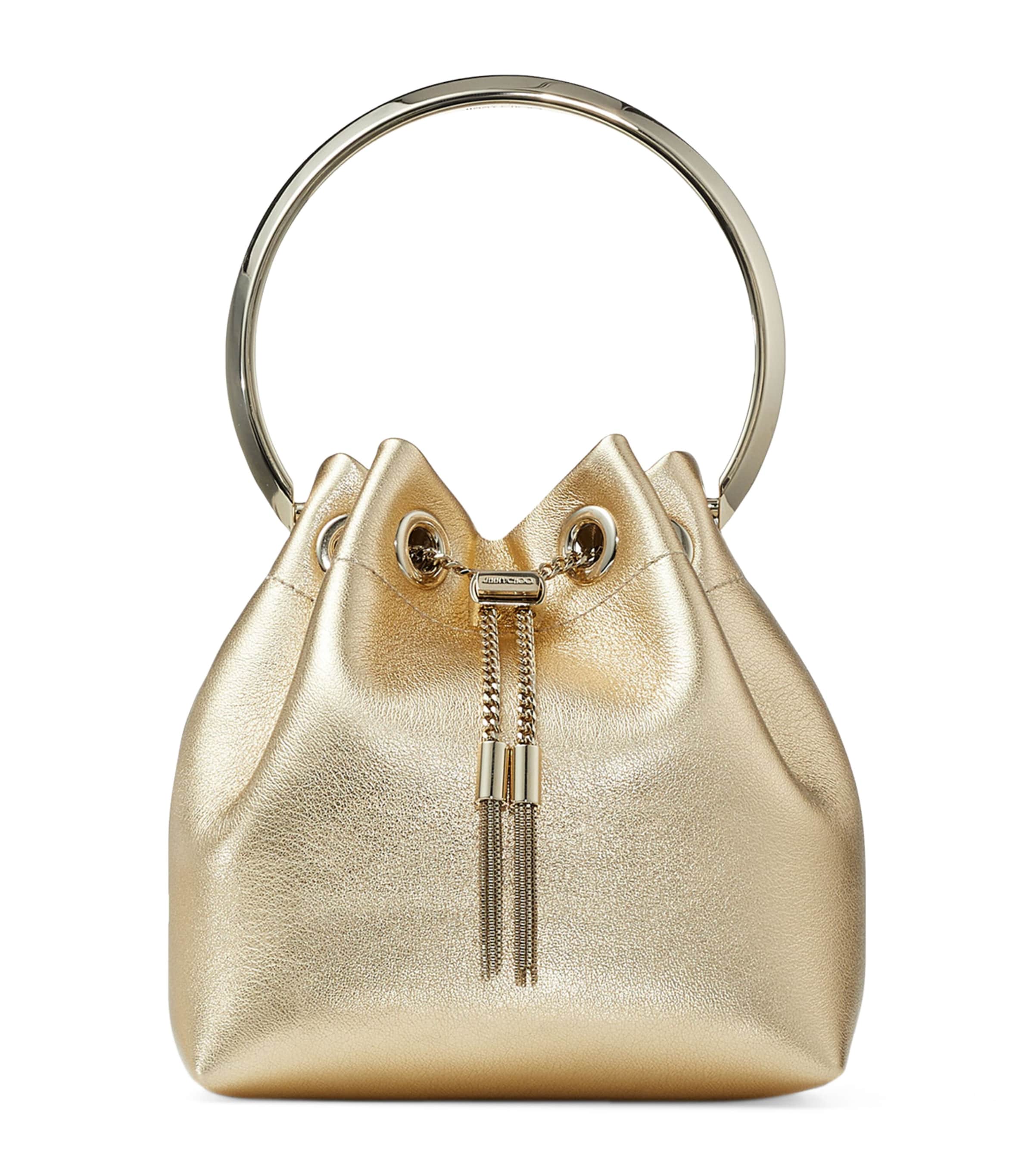Jimmy Choo Bon Bon Top-handle Bag In Gold