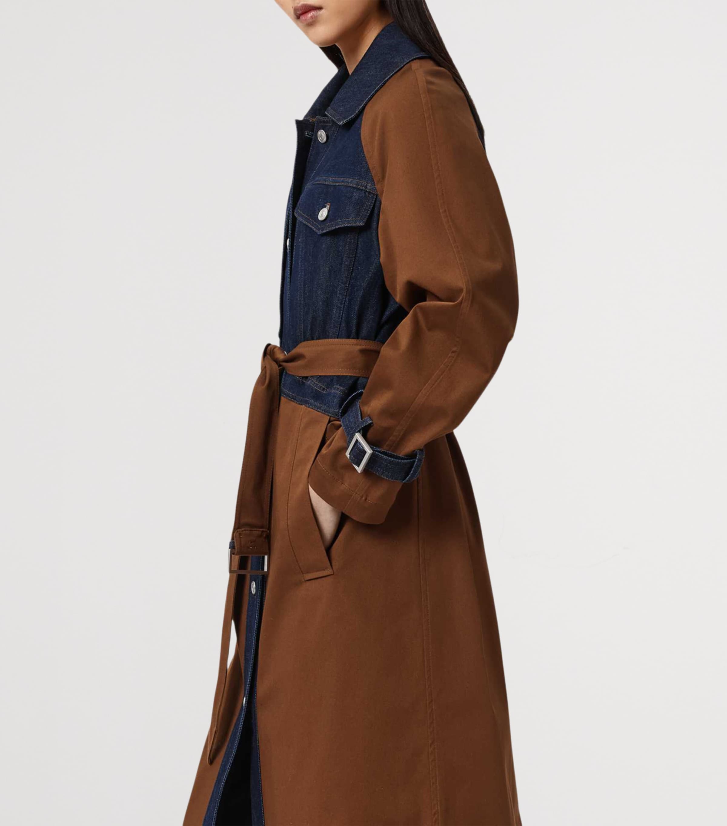 Panelled Dayly Trench Coat COGNAC BROWN Image 10