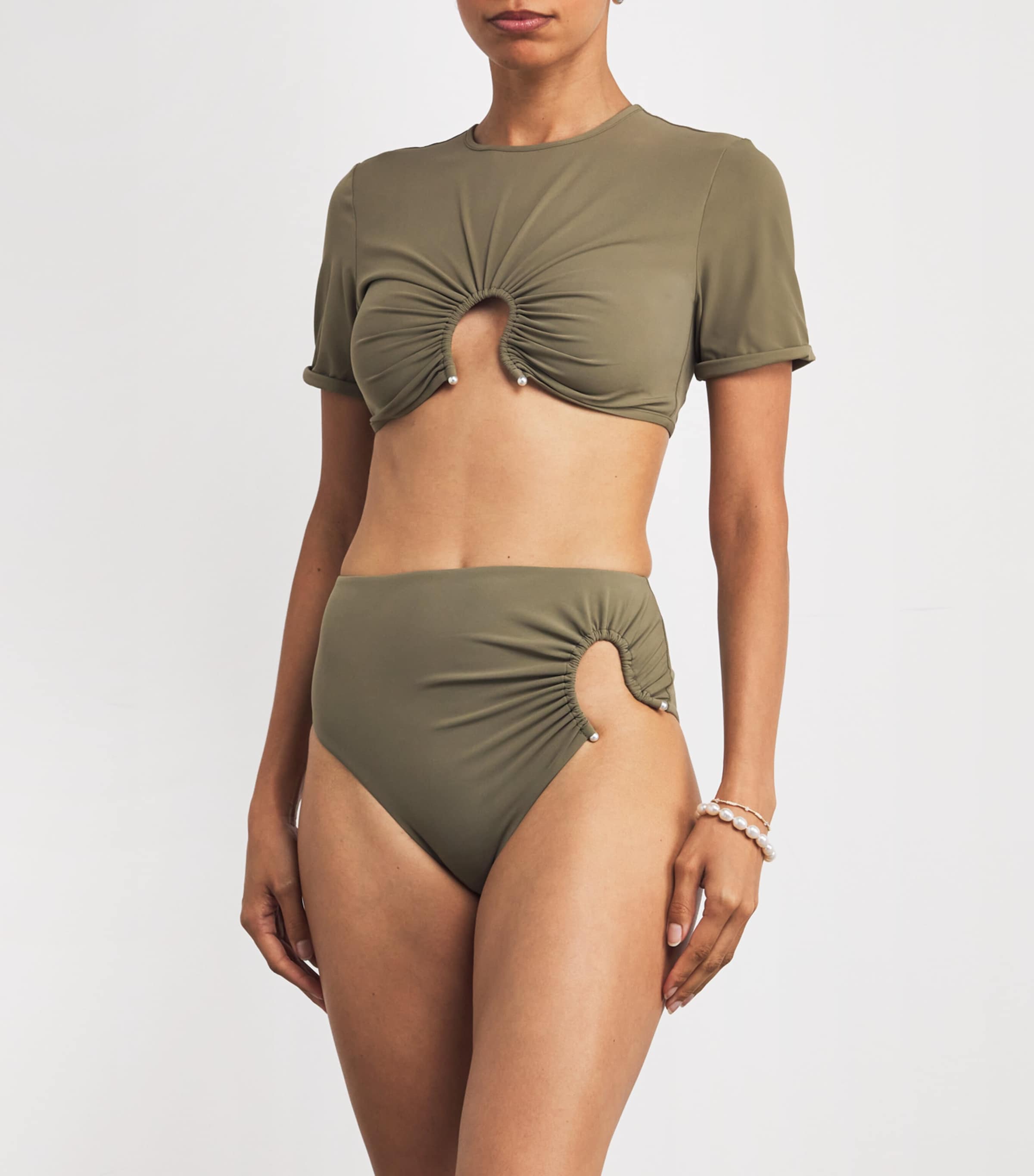 High-Rise Crescent Bikini Briefs EUCALYPT Image 2