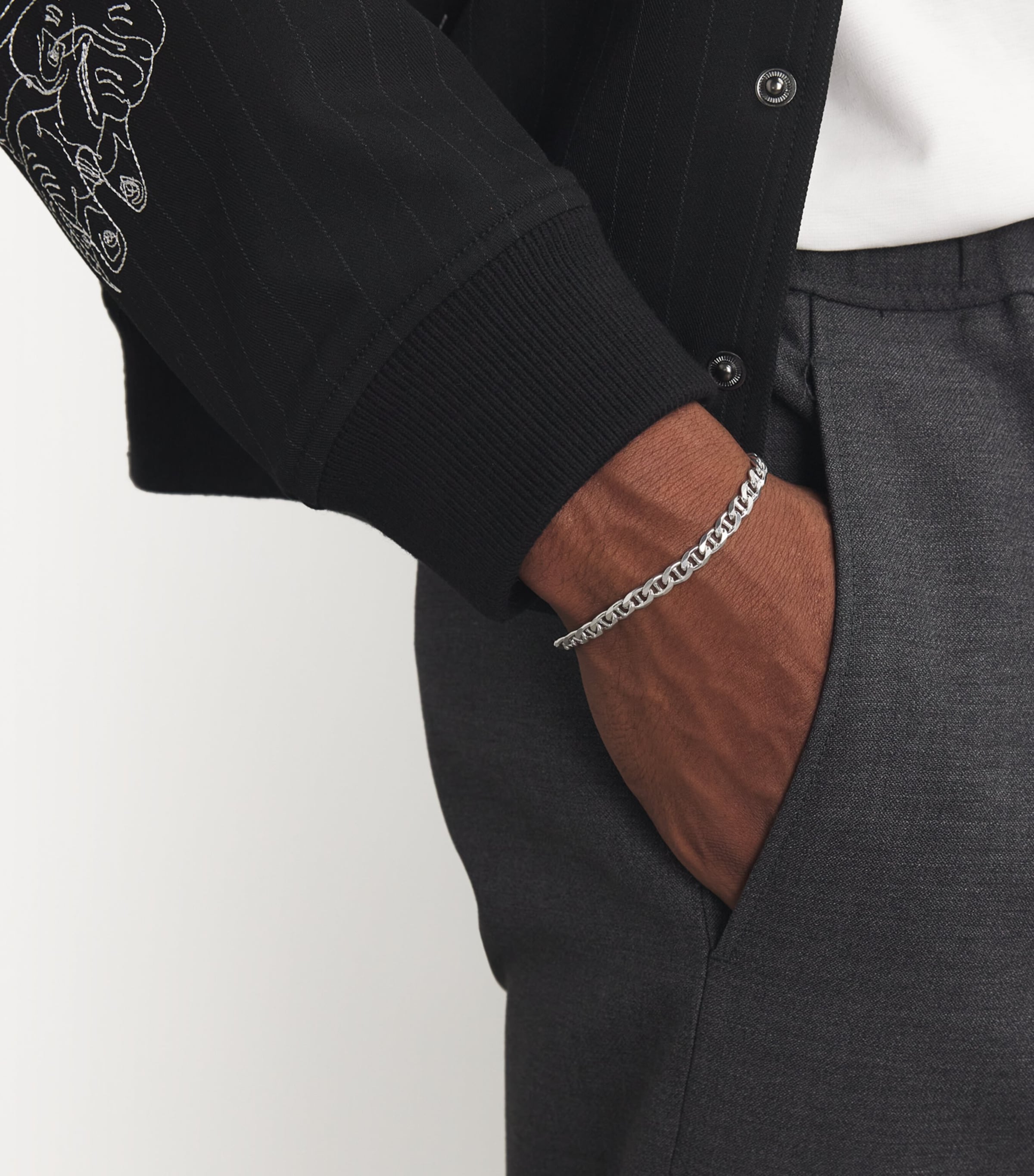 Sterling Silver Cable Bracelet NA Image 5