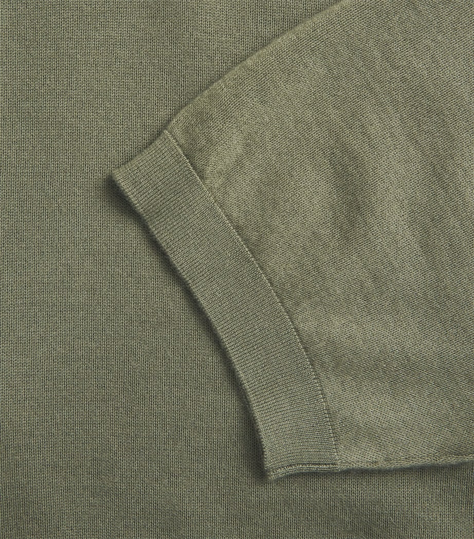 Colombo Mens Cashmere T-Shirt Green Image 6