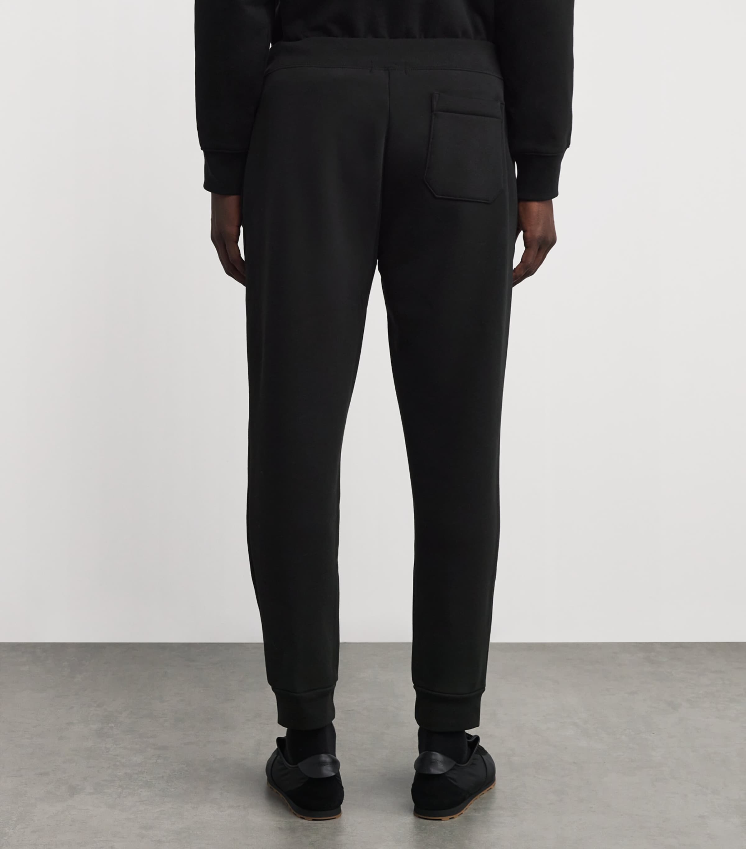 Embroidered Monogram Sweatpants BLACK Image 4