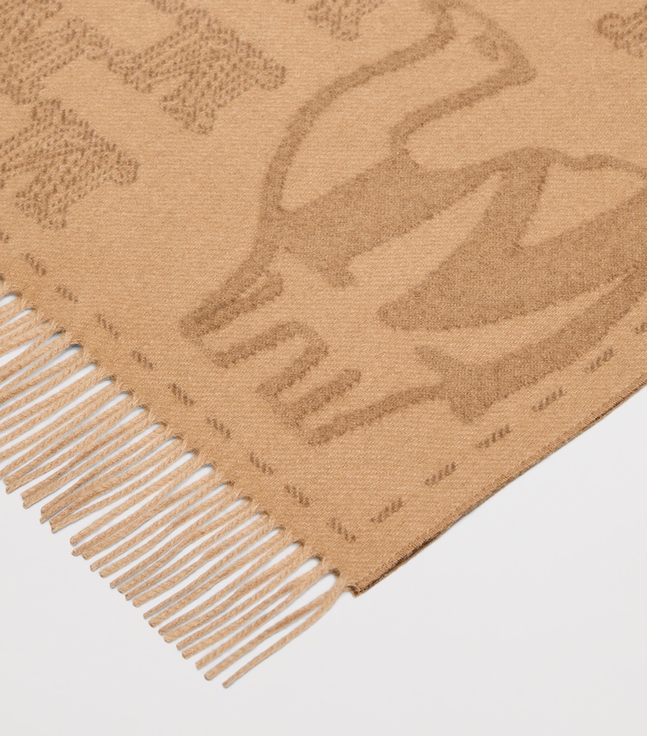 Max Mara Cashmere Jacquard Scarf Camel Image 2