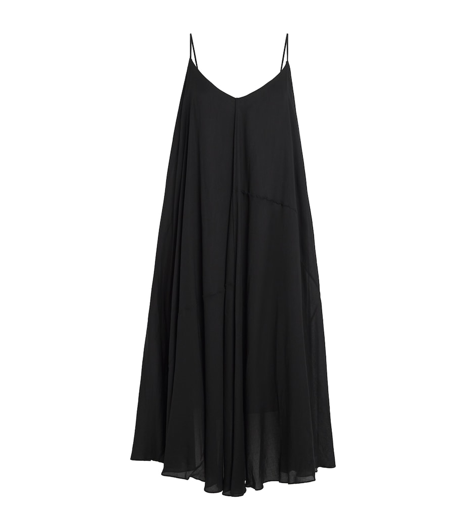 Pojagi Scoop-Neck Midi Dress B01 BLACK Image 1