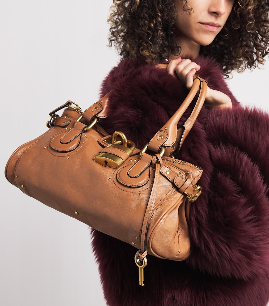 Leather Paddington Shoulder Bag MUSTANG BROWN Image 2