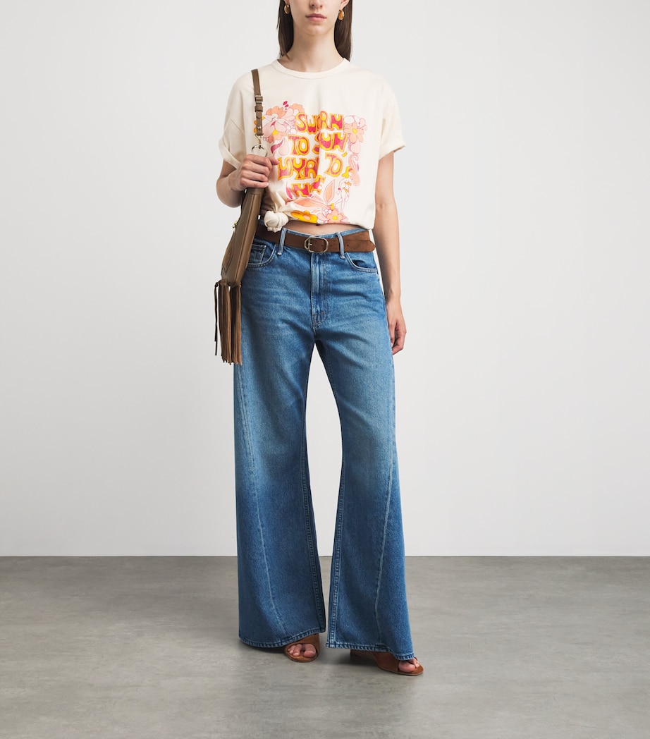 MOTHER Womens The Sleep-Over T-Shirt Sworn To The Sun Image 2