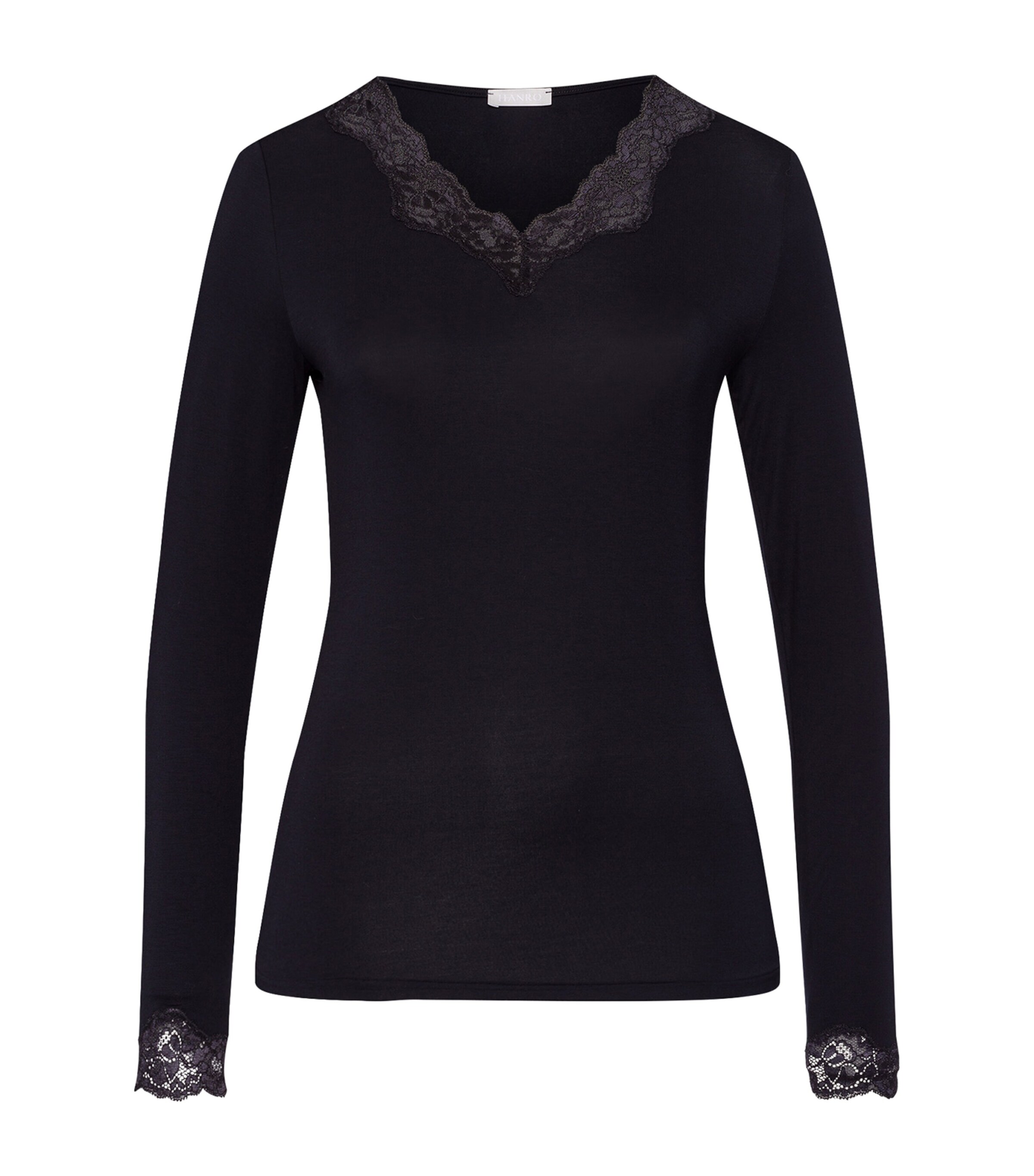 Hanro Dana Long-Sleeve Top | Women Clothing | Tops | T-Shirts | Loungewear | Lounge Bottoms | Designers | Hanro | Nightwear