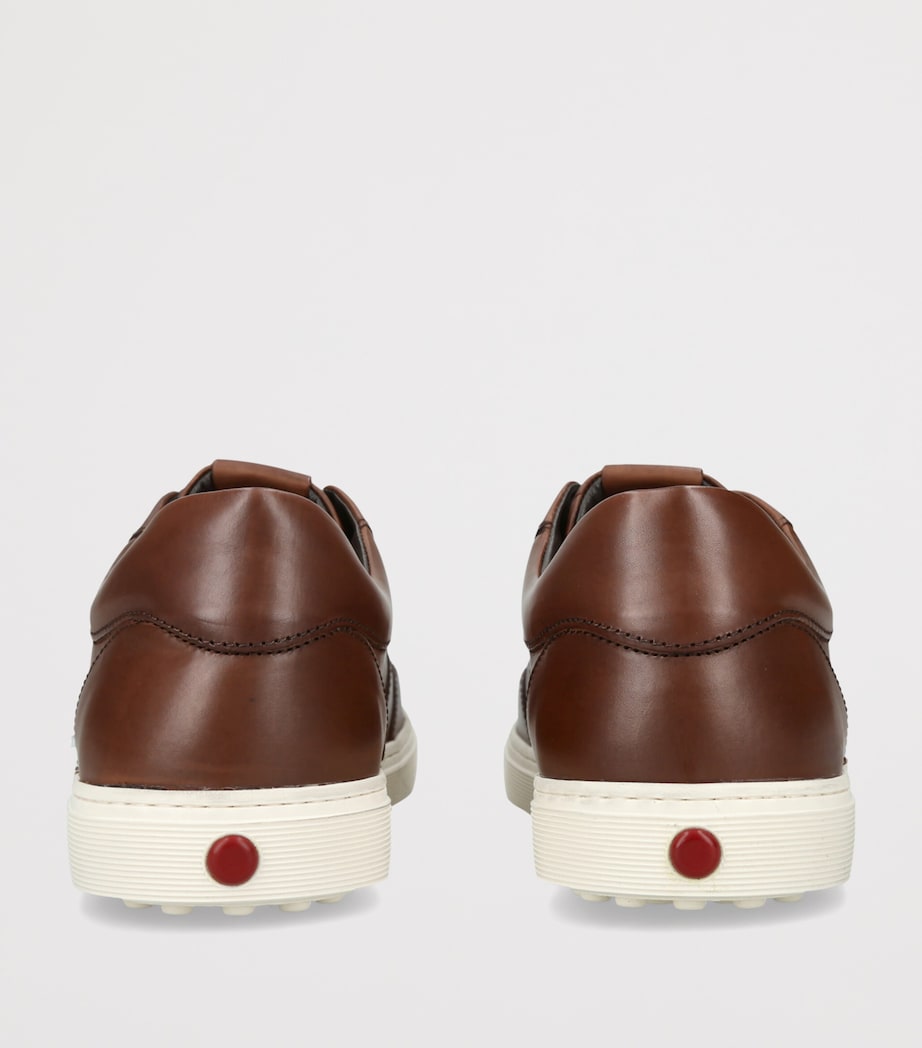 Tod's Leather Elastic Cassetta Sneakers Dark Brown Image 4