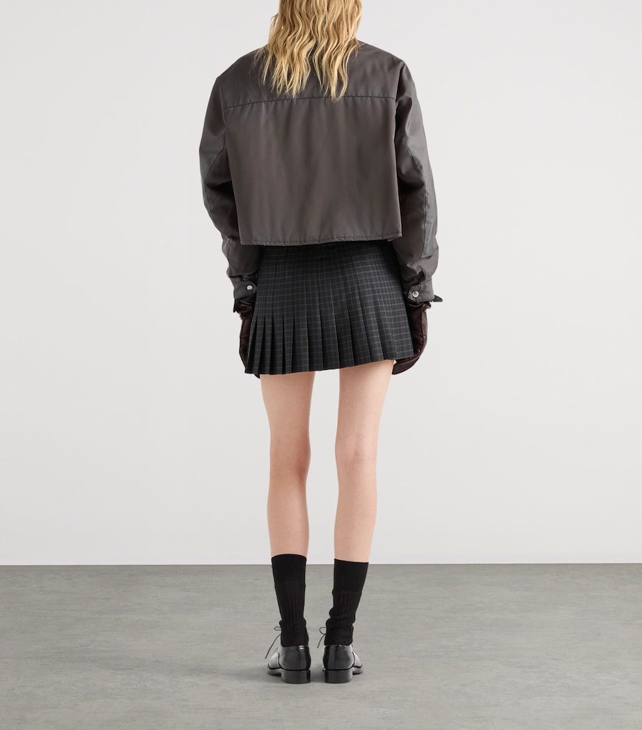 Prada Womens Washed Re-Nylon Jacket Grey Image 5