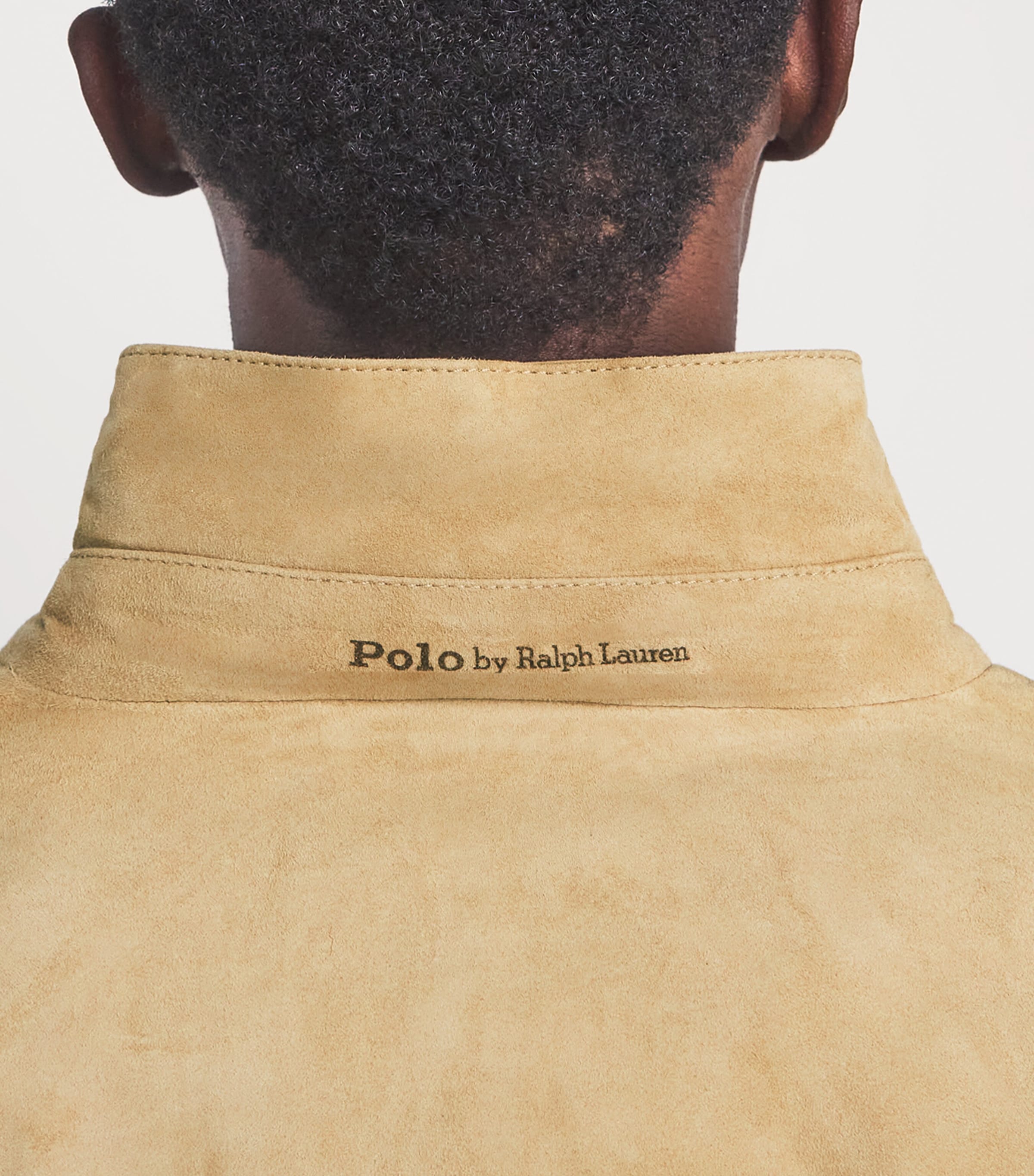 Polo Ralph Lauren Mens Goat Suede Charleton Bomber Jacket Cafe Tan Suede Image 3