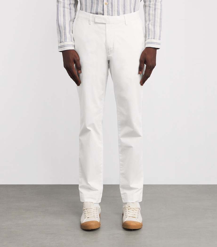 Polo Ralph Lauren Mens Stretch-Cotton Straight-Fit Chinos White Image 3