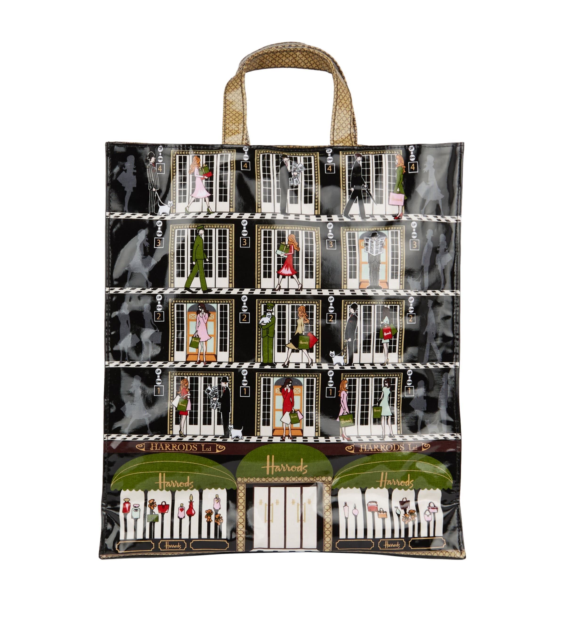 HARRODS LARGE ELEVATORS SHOPPER BAG 