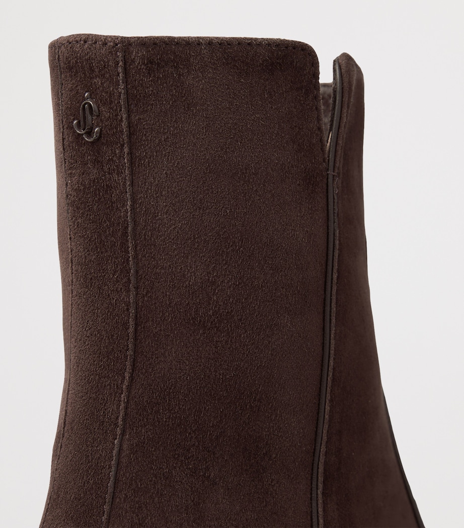 Jimmy Choo Eliot 45 Suede Ankle Boots Chocolate Image 4